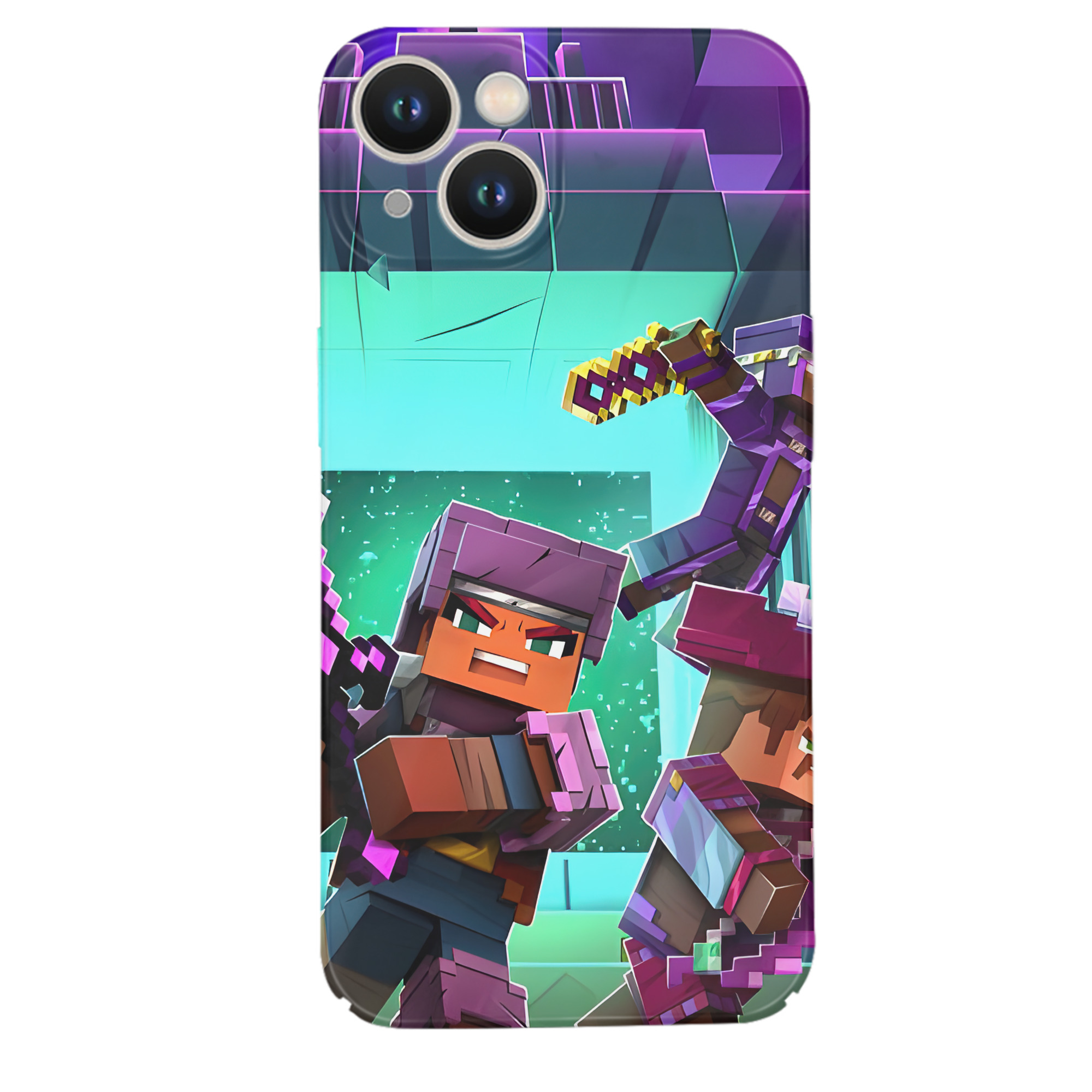 （画像用） マインクラフト ブロックの世界 Minecraft MC Block world 【iPhone 14シリーズ対応】ハードケース